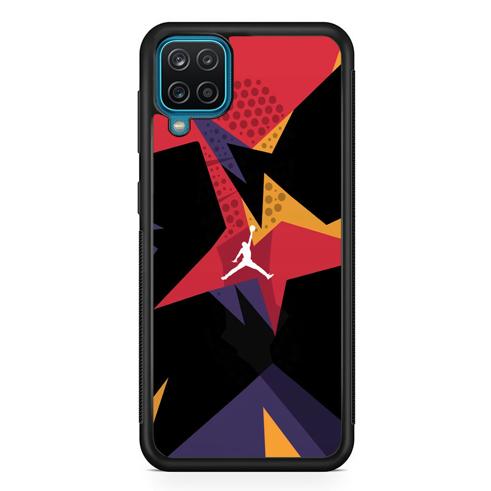 Air Jordan Silhouette of Footstep Samsung Galaxy A12 Case-Xtracase