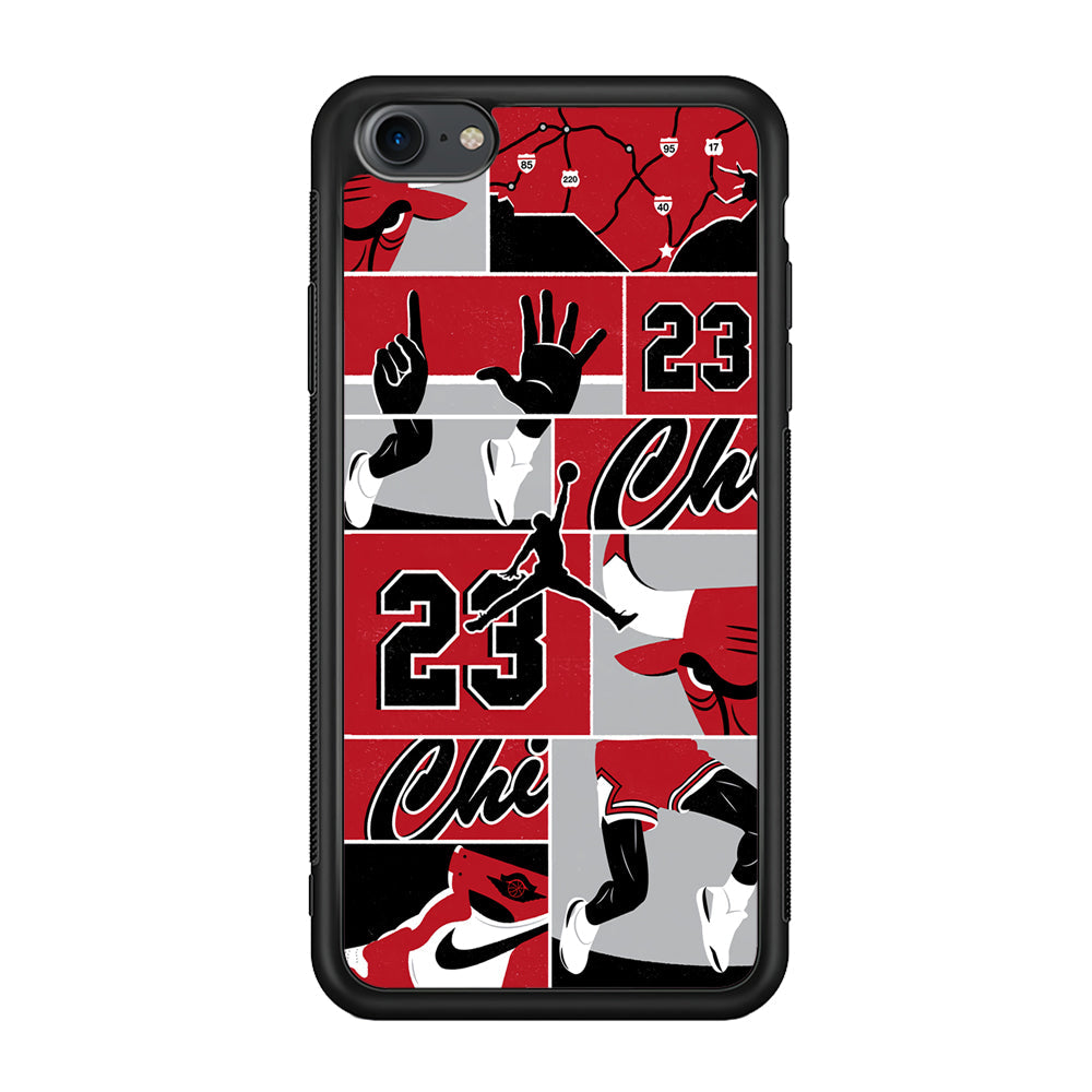 Air Jordan Team Collage Backdrop iPhone 7 Case-Xtracase