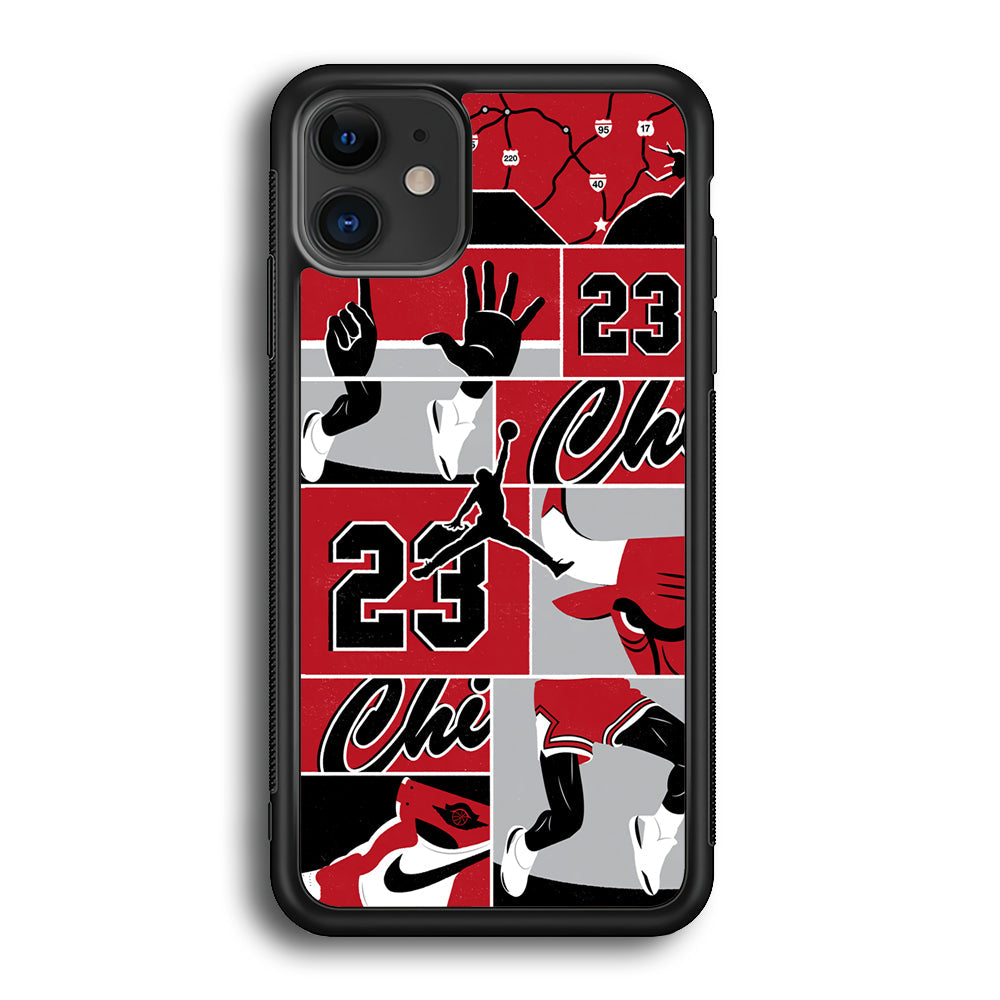 Air Jordan Team Collage Backdrop iPhone 12 Case-Xtracase