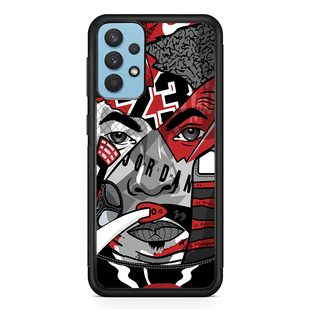 Air Jordan Warrior's Eyes Samsung Galaxy A32 Case-Xtracase