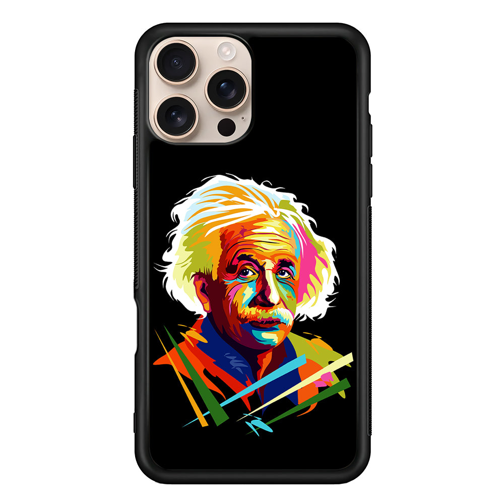 Albert Einstein Pop Art Black iPhone 16 Pro Case - iPhone 16 Pro