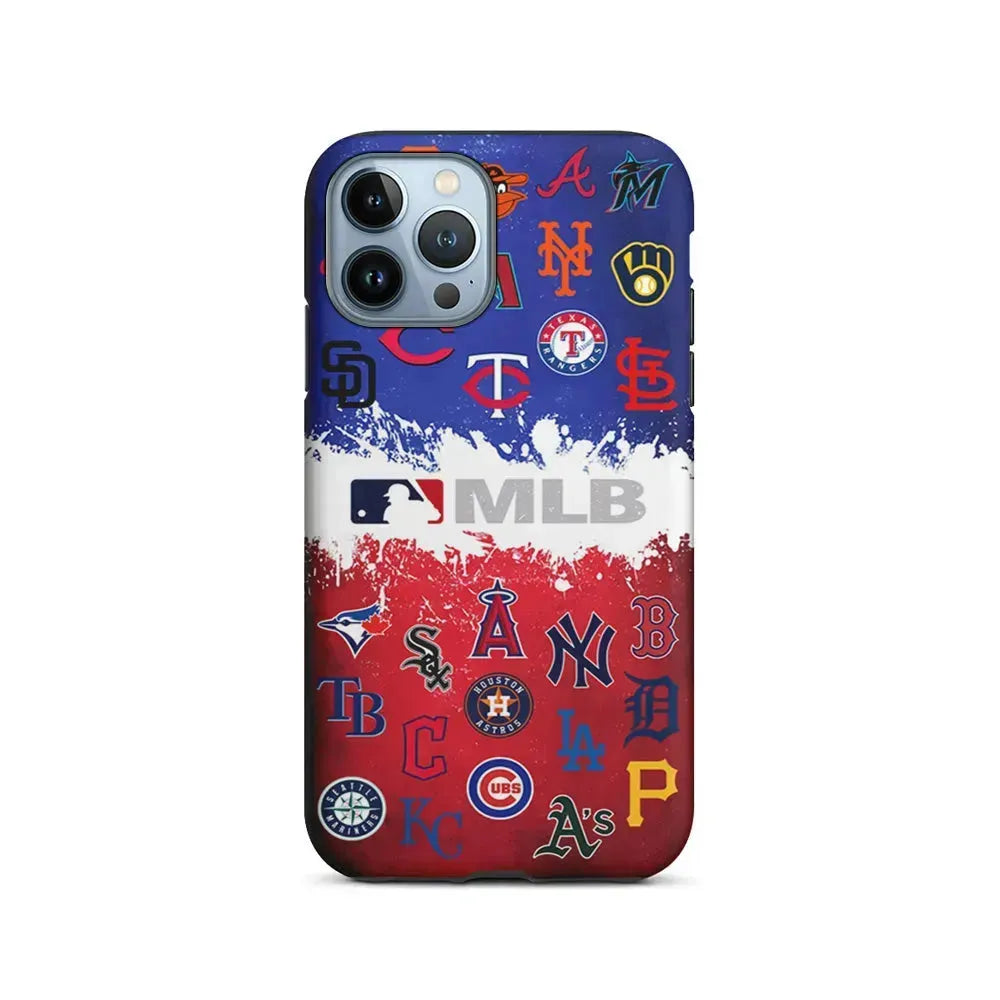 All MLB Teams Collection iPhone 15 Pro Max Case-2 in 1 Tough Case-Xtracase
