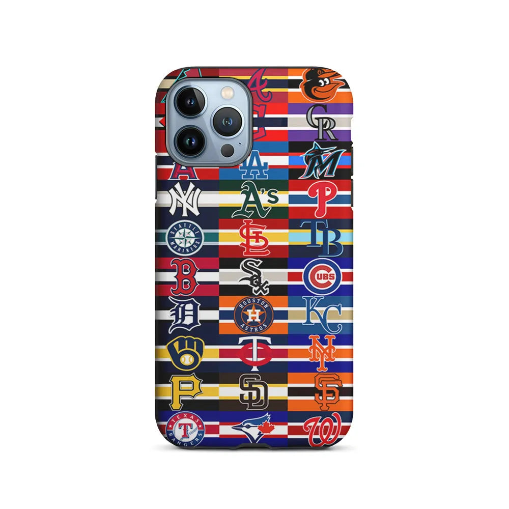 All MLB Teams Jersey iPhone 13 Pro Case-2 in 1 Tough Case-Xtracase
