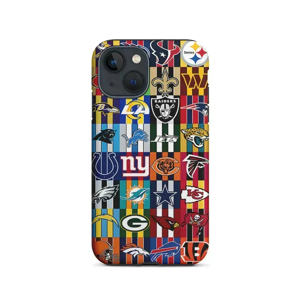 All NFL Football Logo iPhone 13 Mini Case-2 in 1 Tough Case-Xtracase
