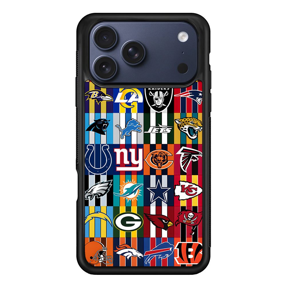 All NFL Football Logo iPhone 17 Pro Max Case - Xtracase