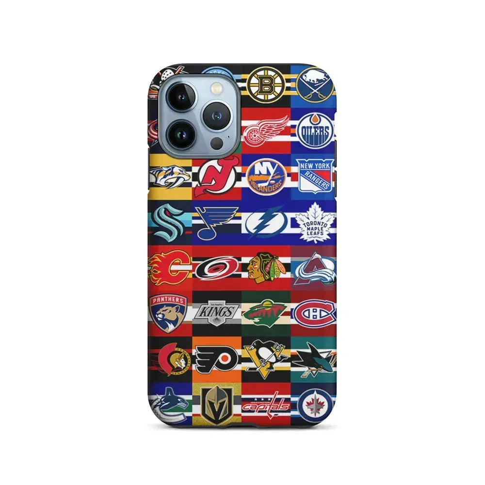 All NHL Teams Jersey iPhone 15 Pro Max Case-2 in 1 Tough Case-Xtracase