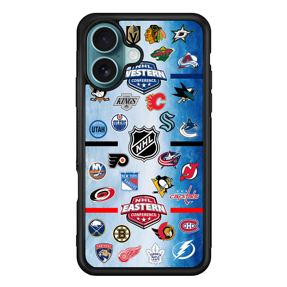 All NHL Teams Logo iPhone 16 Plus Case - Xtracase