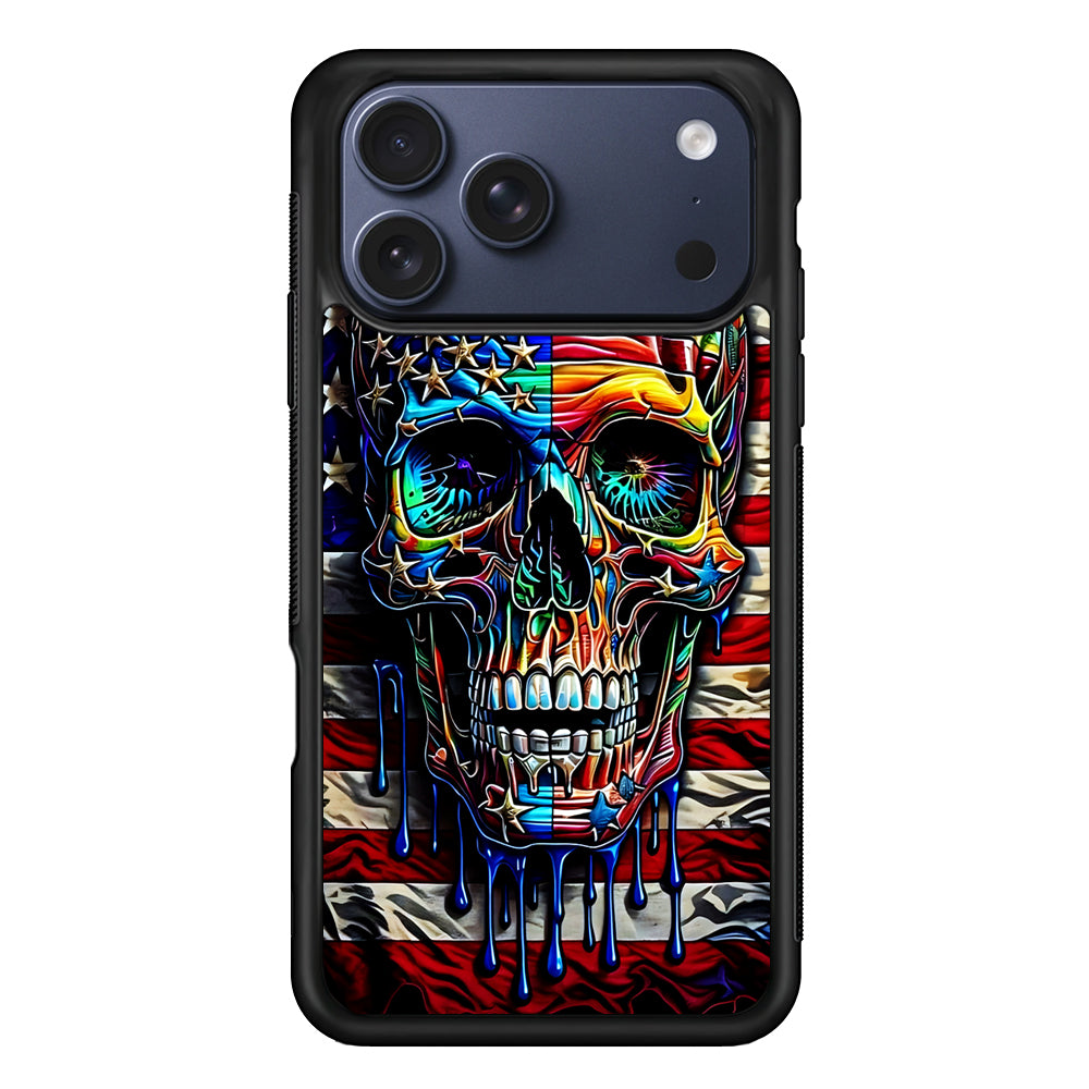 American Flag with Face Skulls iPhone 17 Pro Max Case - Xtracase