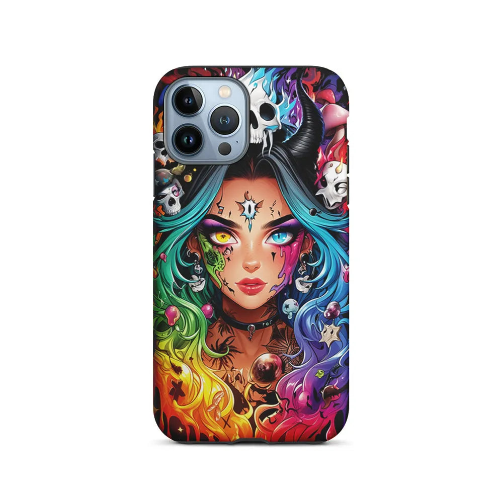 Anime Witch Girl Art iPhone 13 Pro Case-2 in 1 Tough Case-Xtracase