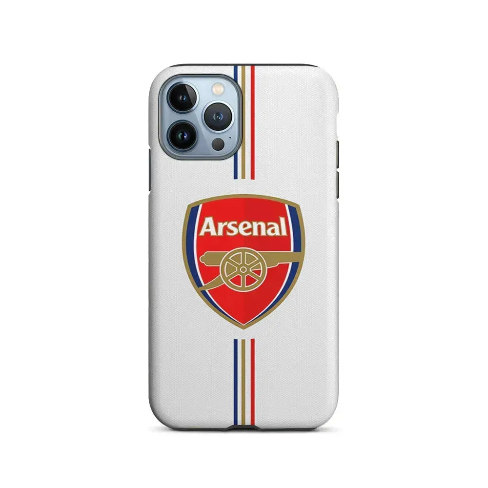 Arsenal Emblem Stripe Line iPhone 15 Pro Max Case-2 in 1 Tough Case-Xtracase