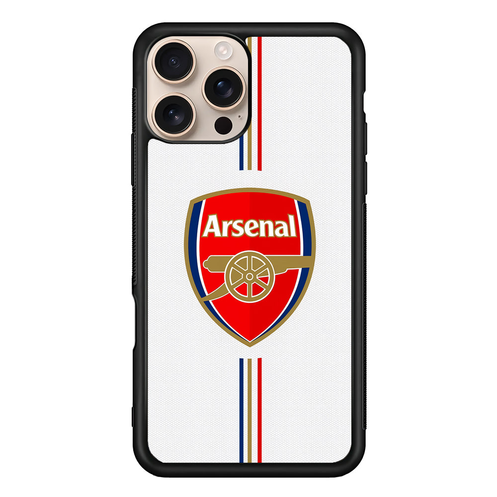Arsenal Emblem Stripe Line iPhone 16 Pro Case - iPhone 16 Pro