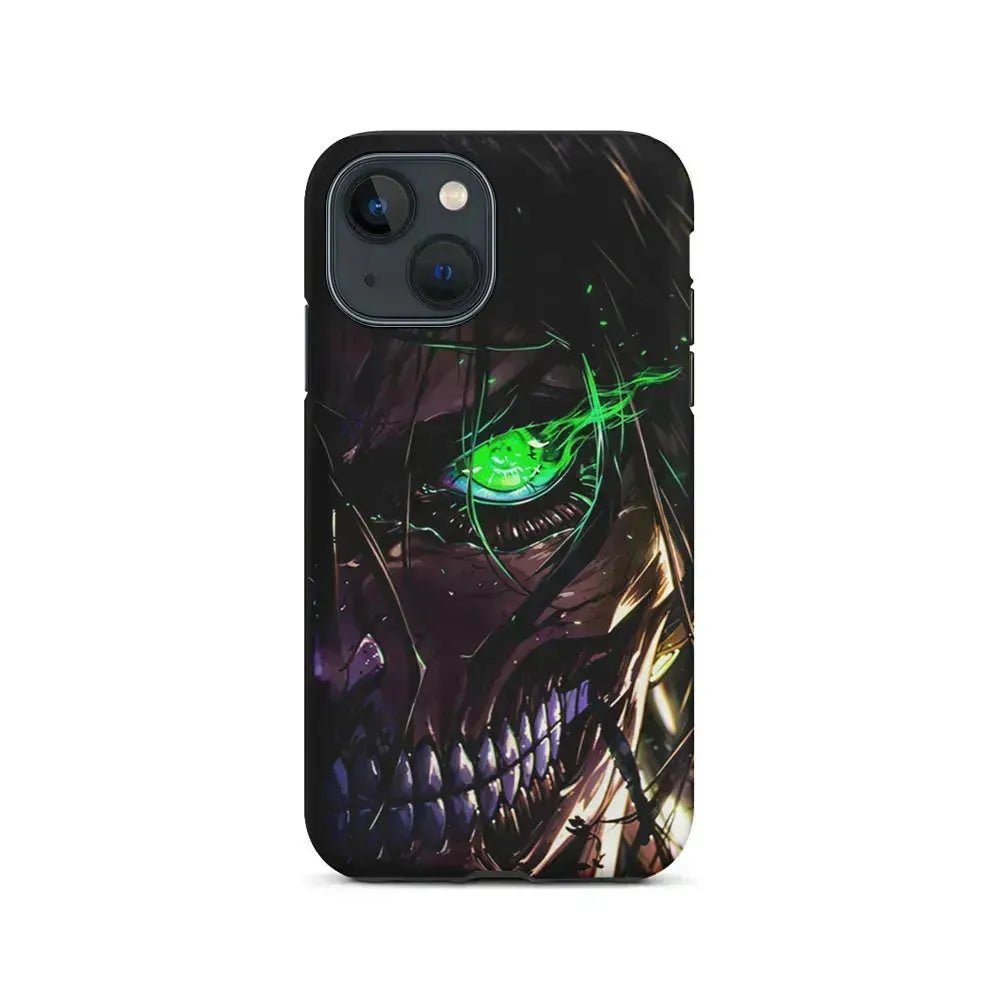 Attack on Titan Eren Face iPhone 13 Mini Case-2 in 1 Tough Case-Xtracase