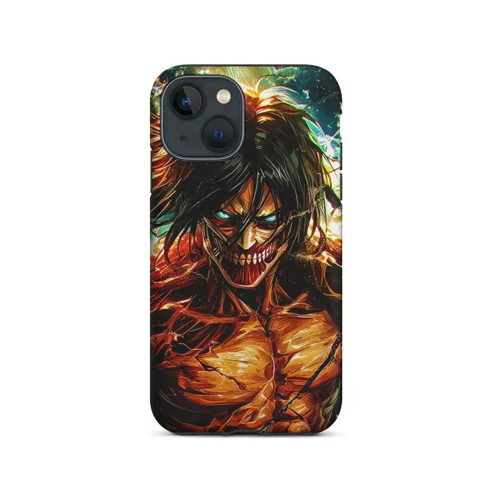 Attack on Titan Eren's Form iPhone 13 Mini Case-2 in 1 Tough Case-Xtracase