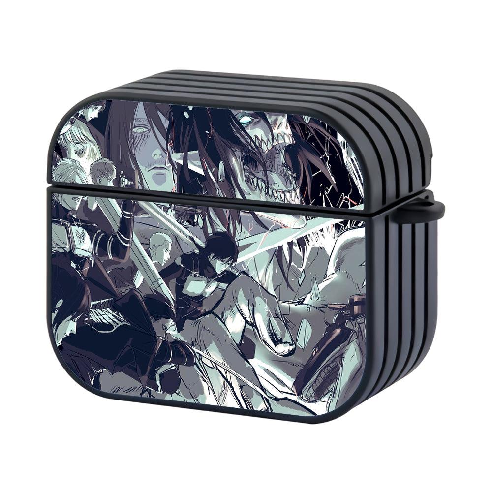 Attack on Titan People in That World Hard Plastic Case Cover For Apple Airpods 3-Xtracase
