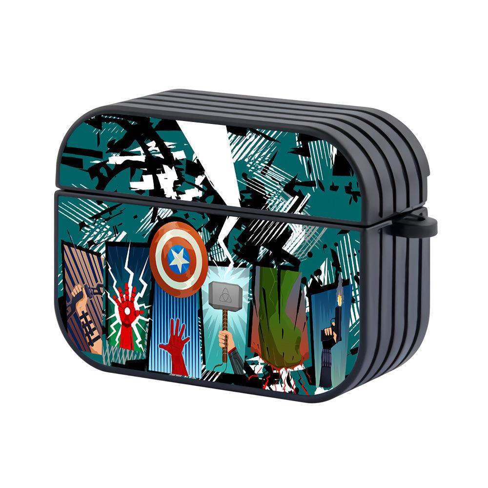 Avengers Keep The Hands Up Logo Hard Plastic Case Cover For Apple Airpods Pro 3-Xtracase