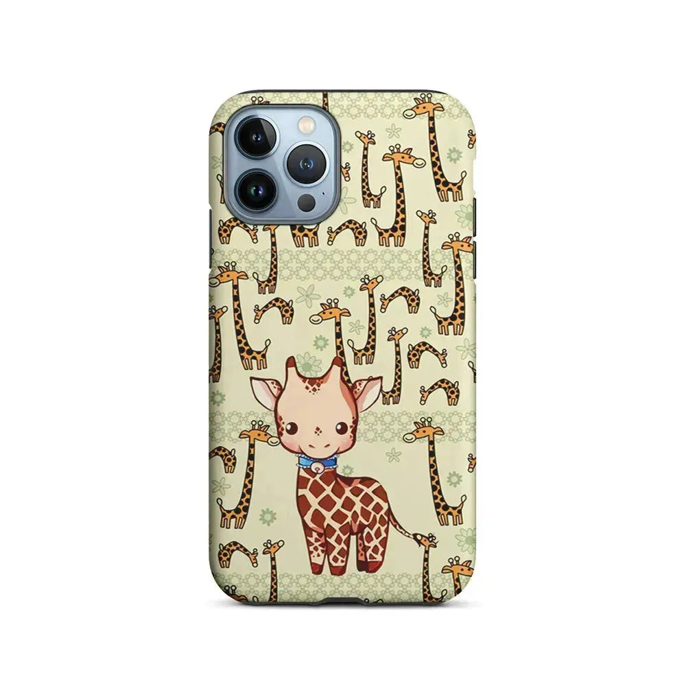 Baby Giraffe Adventure Ground iPhone 15 Pro Max Case-2 in 1 Tough Case-Xtracase