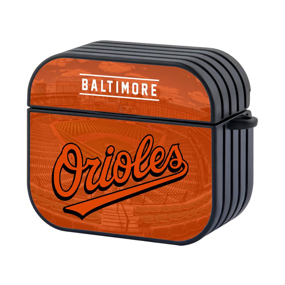 Baltimore Orioles Stadium on Banner Hard Plastic Case Cover For Apple Airpods 3-Xtracase