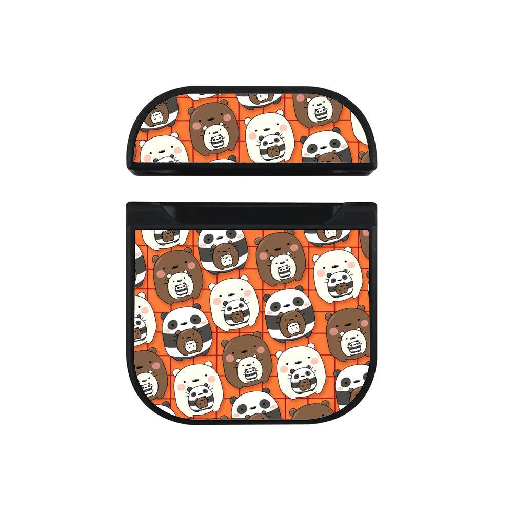 Bare Bears Cute Dolls Hard Plastic Case Cover For Apple Airpods-Xtracase
