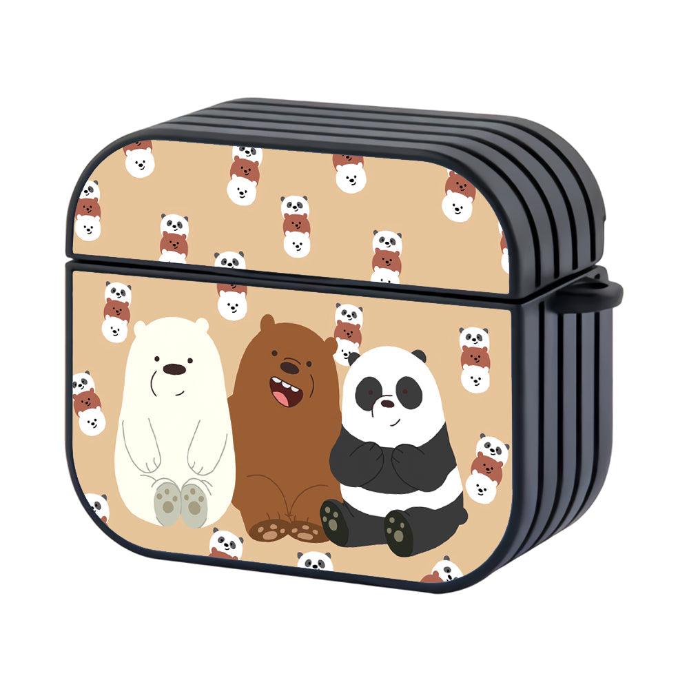 Bare Bears a Big Smile to Remember Hard Plastic Case Cover For Apple Airpods 3-Xtracase