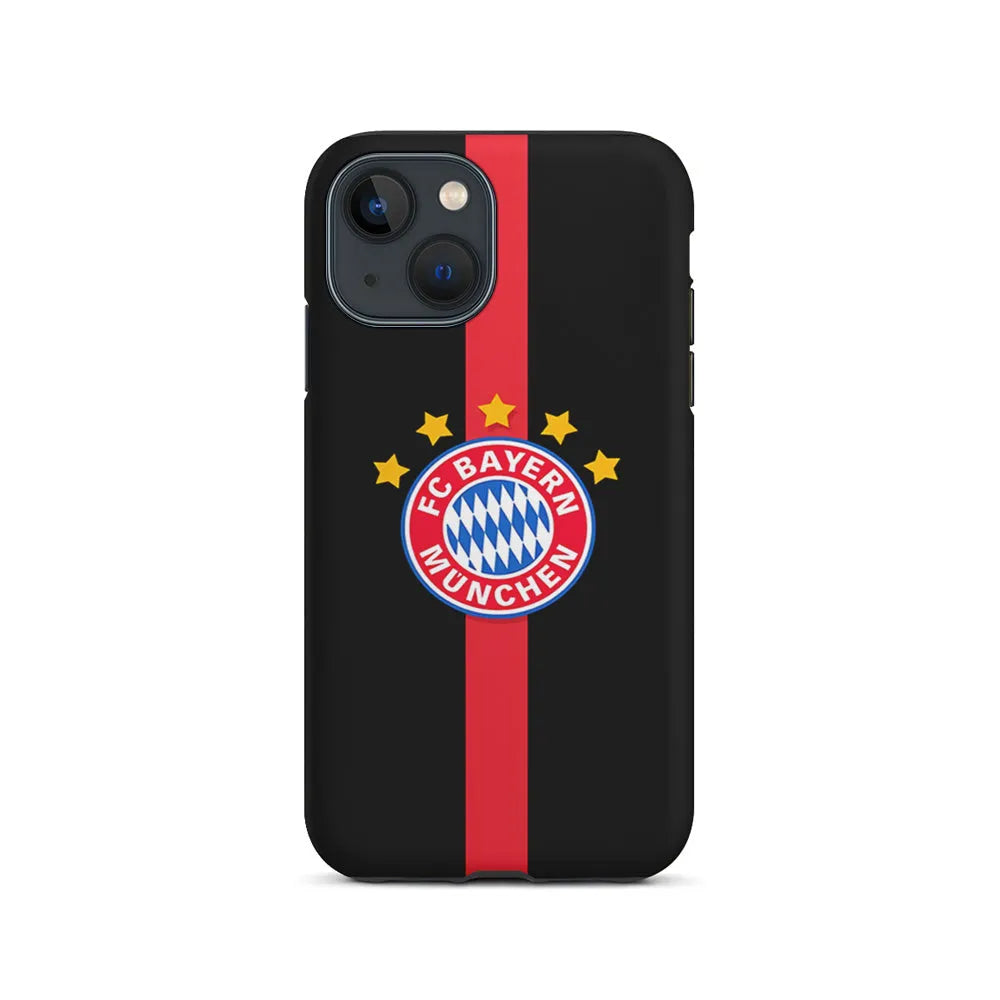 Bayern Munchen Stripe Red iPhone 15 Case-2 in 1 Tough Case-Xtracase