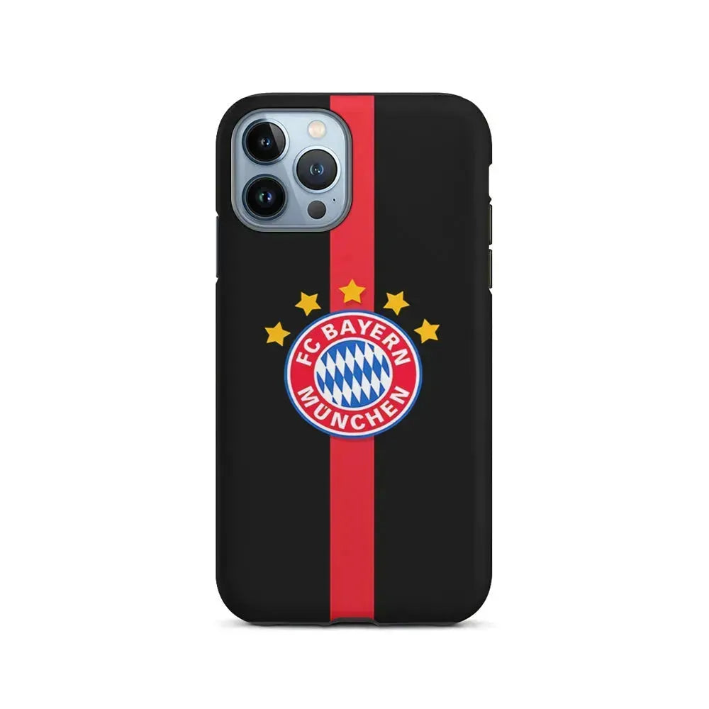 Bayern Munchen Stripe Red iPhone 15 Pro Max Case-2 in 1 Tough Case-Xtracase
