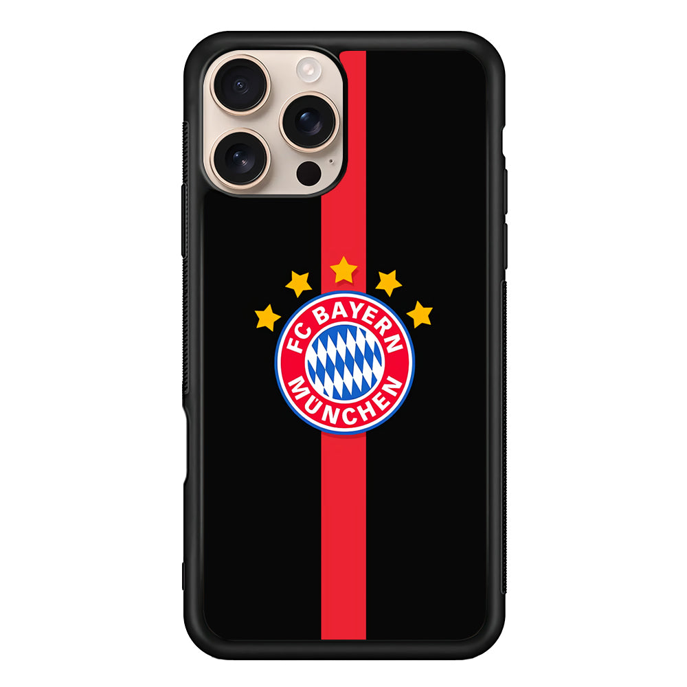 Bayern Munchen Stripe Red iPhone 16 Pro Case - iPhone 16 Pro