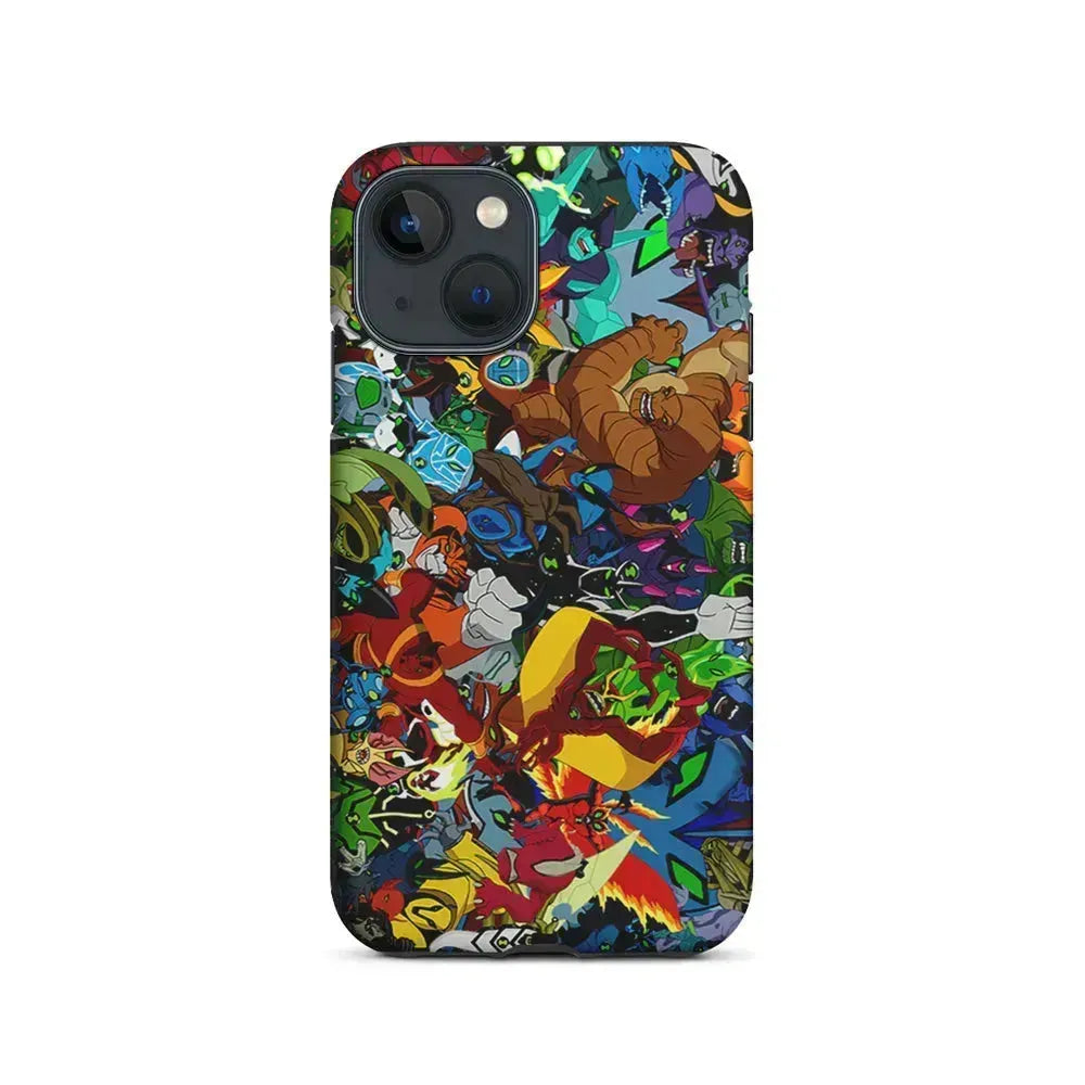 Ben 10 All The Alien iPhone 13 Mini Case-2 in 1 Tough Case-Xtracase