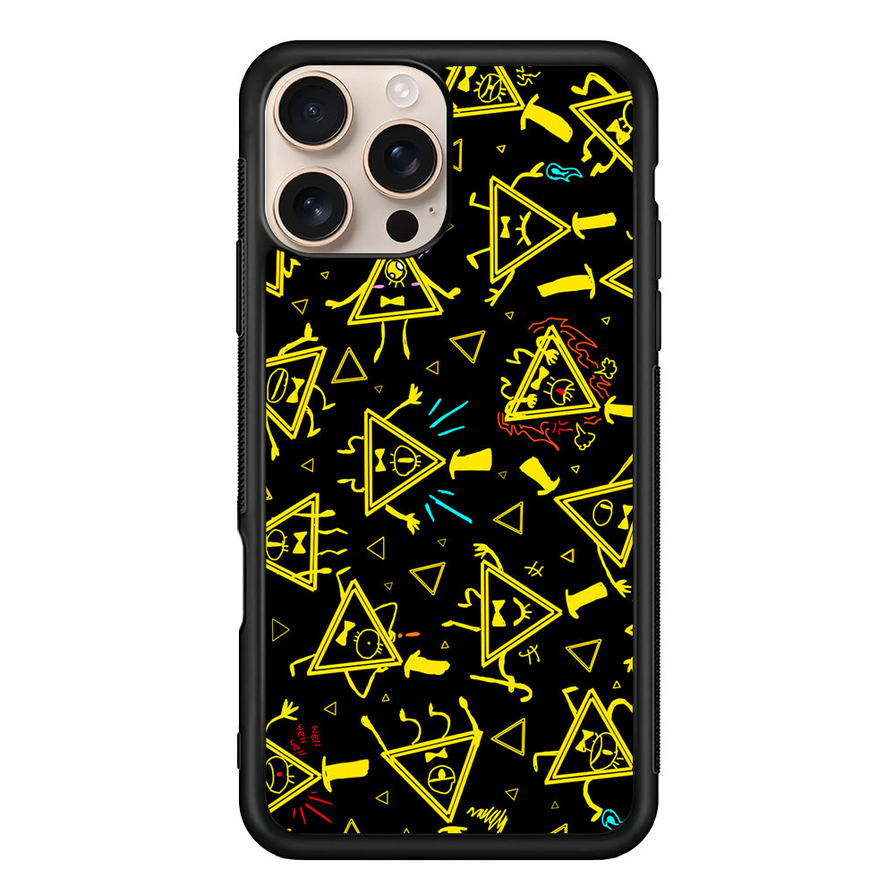 Bill Cipher Gravity Falls Doodle iPhone 16 Pro Case - iPhone 16 Pro