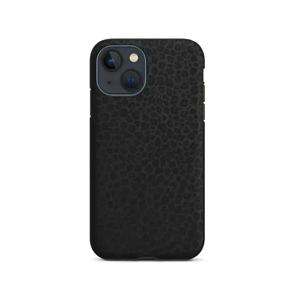 Black Leopard Skin Pattern iPhone 13 Mini Case-2 in 1 Tough Case-Xtracase