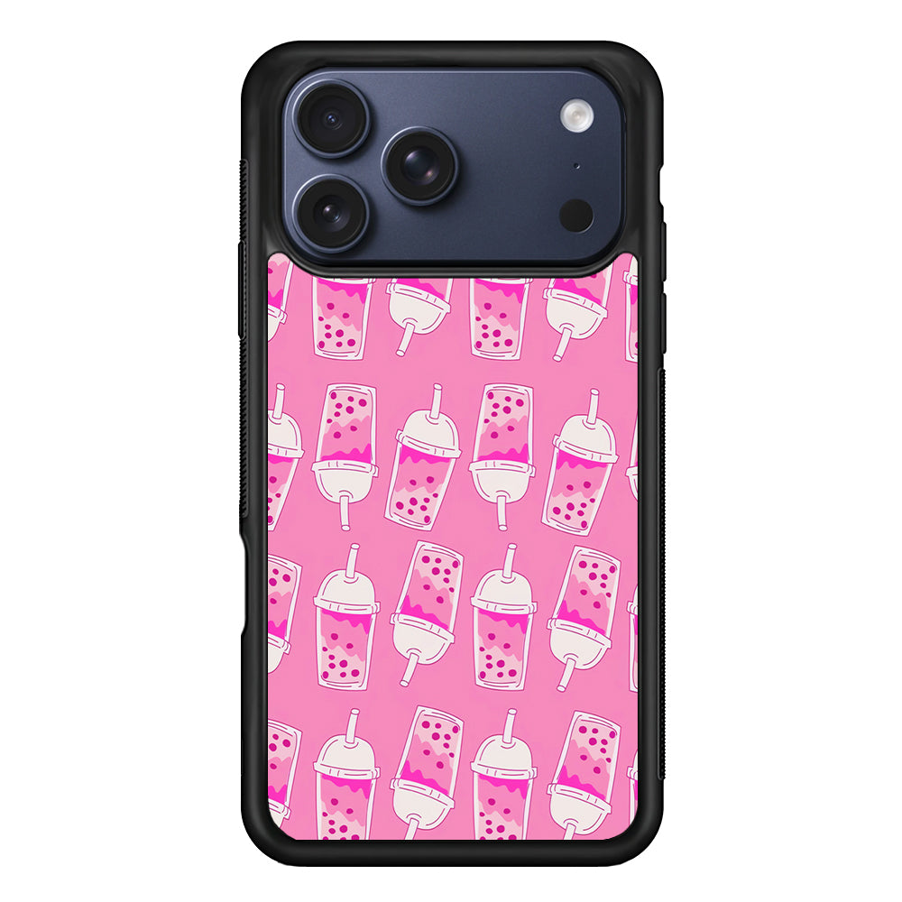 Bubble Tea Pink Pattern iPhone 17 Pro Max Case - Xtracase