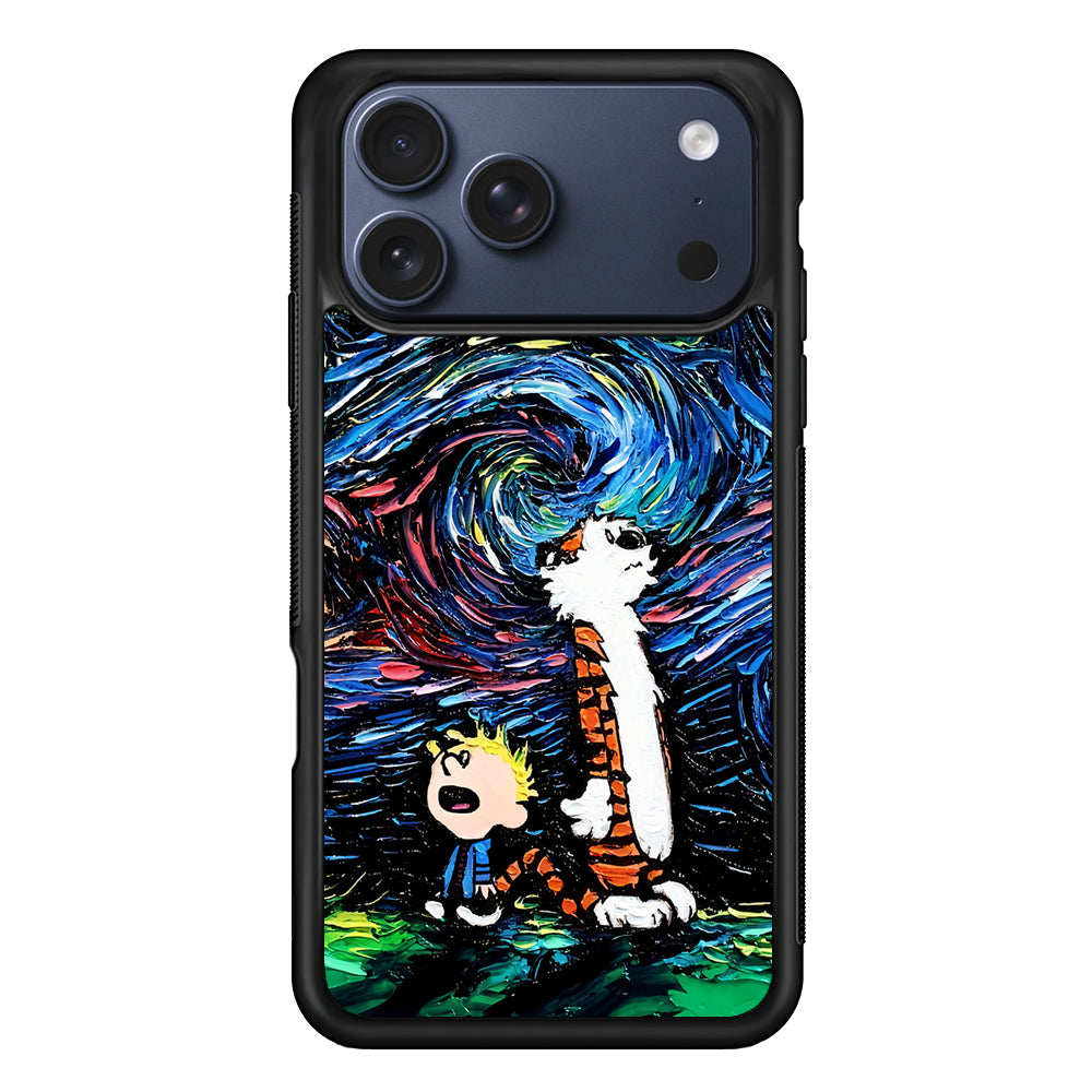 Calvin and Hobbes Starry Night iPhone 17 Pro Max Case - Xtracase