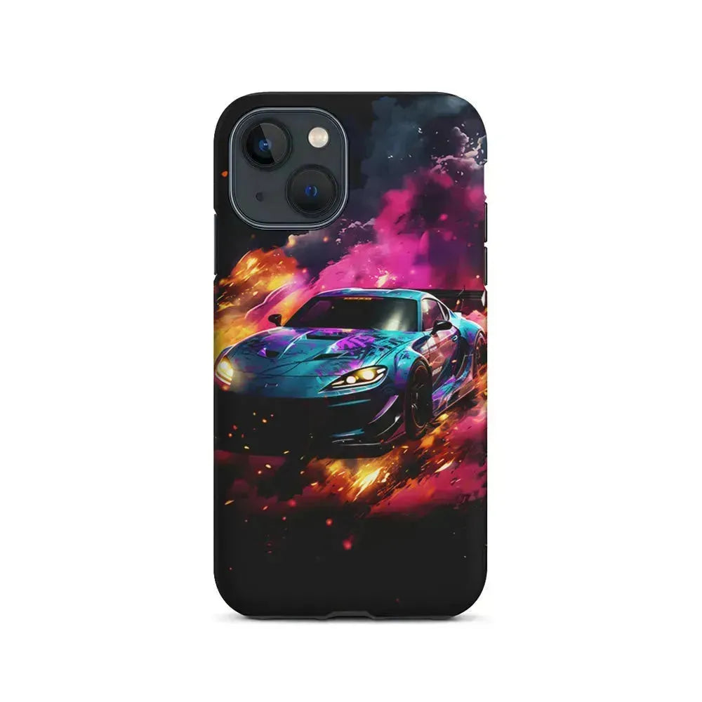 Car City Drift Smoke iPhone 13 Mini Case-2 in 1 Tough Case-Xtracase