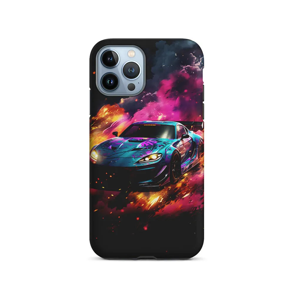 Car City Drift Smoke iPhone 13 Pro Case-2 in 1 Tough Case-Xtracase