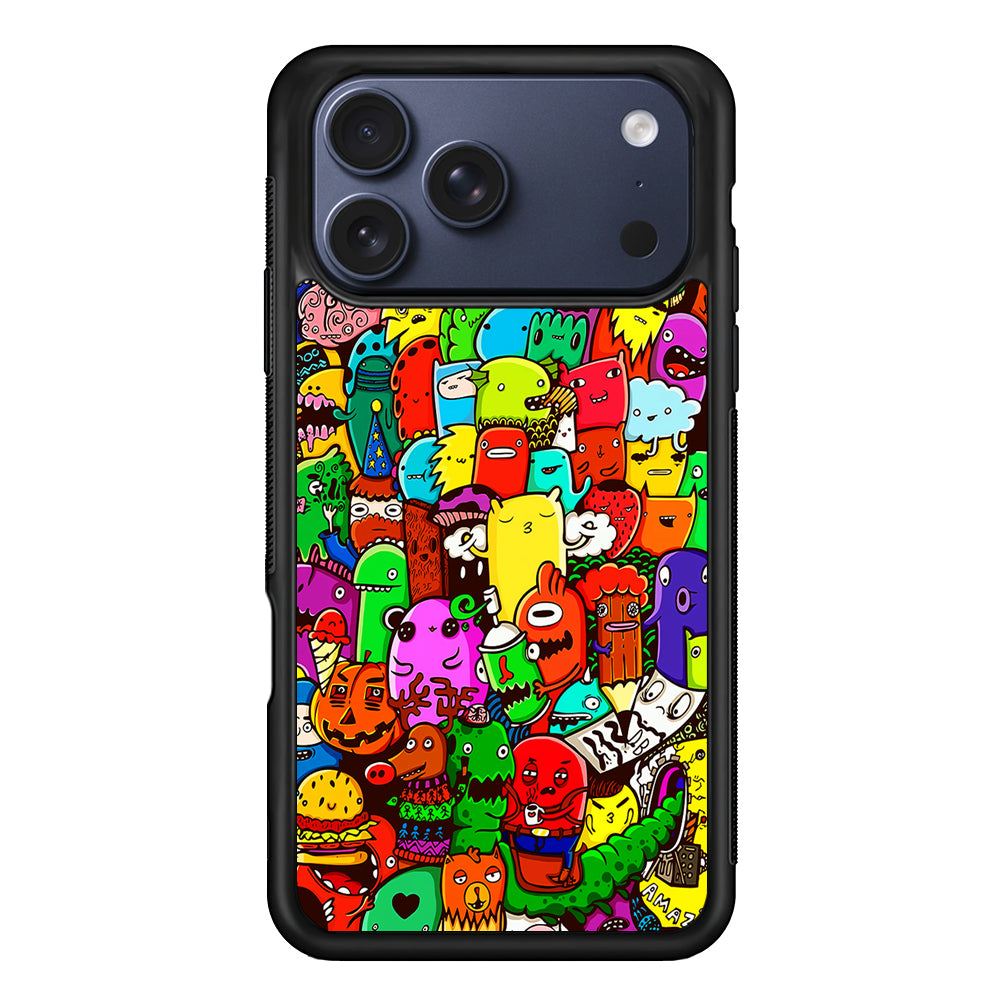 Cartoon Doodle Drawing Art iPhone 17 Pro Max Case - Xtracase