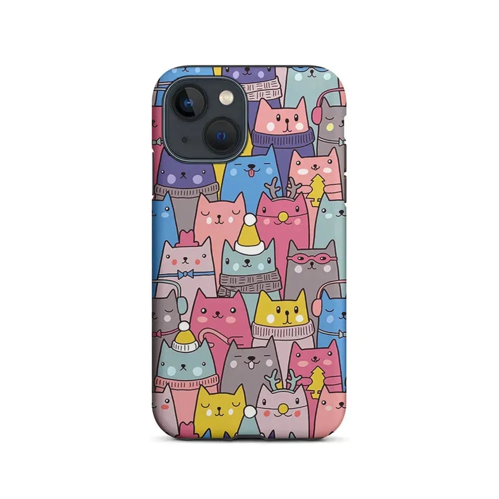 Cat in Winter iPhone 13 Mini Case-2 in 1 Tough Case-Xtracase