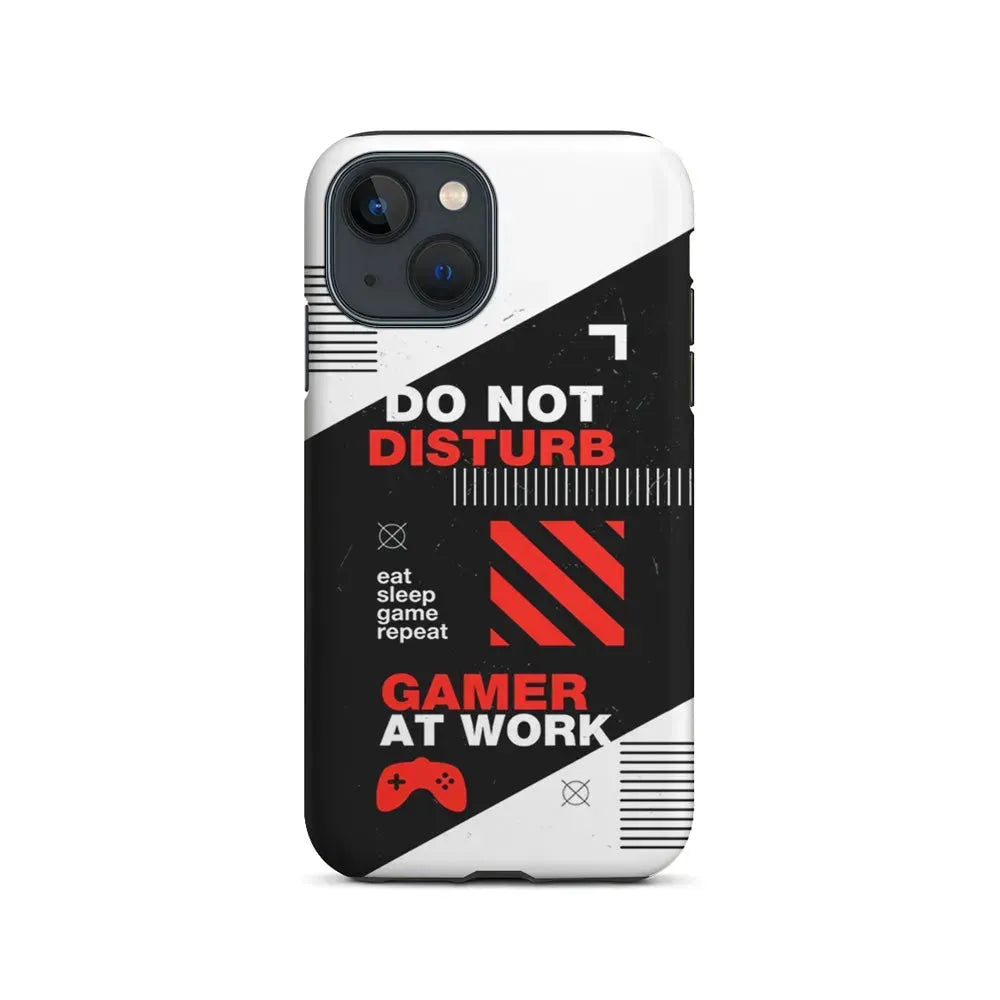 Caution and Do Not Disturb iPhone 13 Mini Case-2 in 1 Tough Case-Xtracase