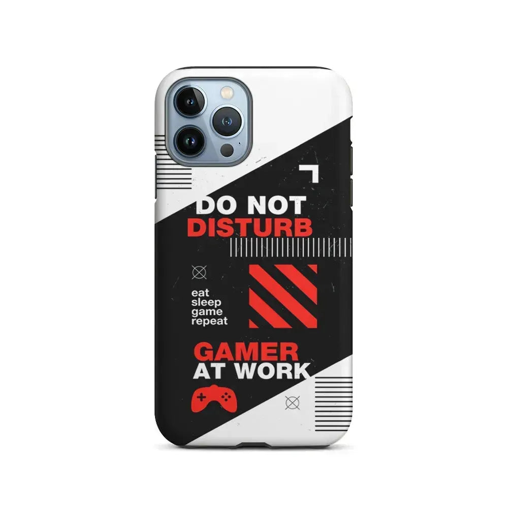 Caution and Do Not Disturb iPhone 15 Pro Max Case-2 in 1 Tough Case-Xtracase