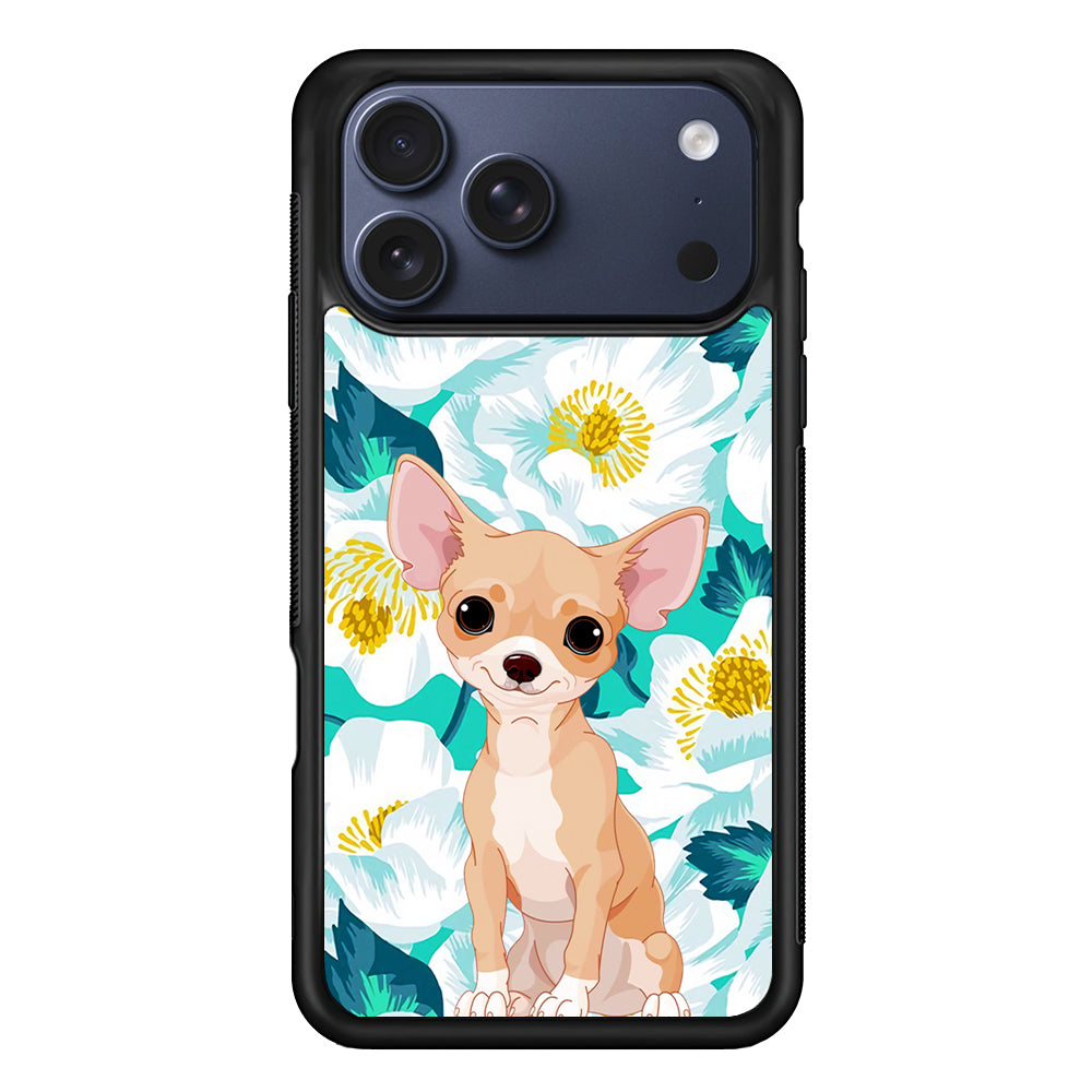 Chihuahua Dog Flower Blue iPhone 17 Pro Max Case - Xtracase