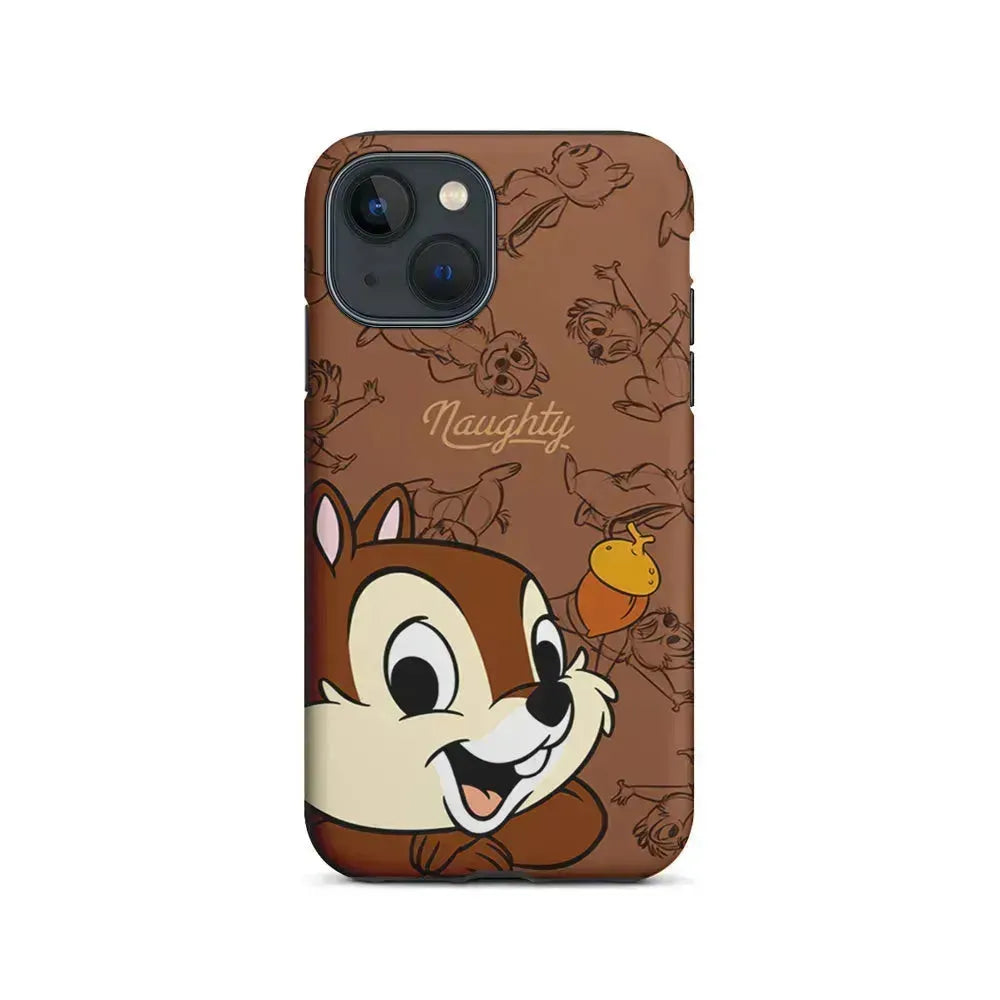 Chip N Dale Naughty Person iPhone 13 Mini Case-2 in 1 Tough Case-Xtracase