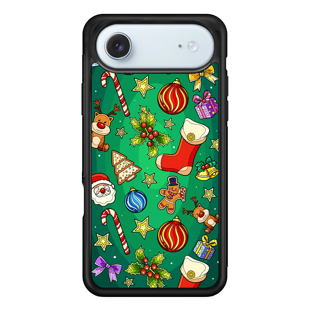 Christmas Ornaments Pattern Green iPhone 17 Air Case - Xtracase