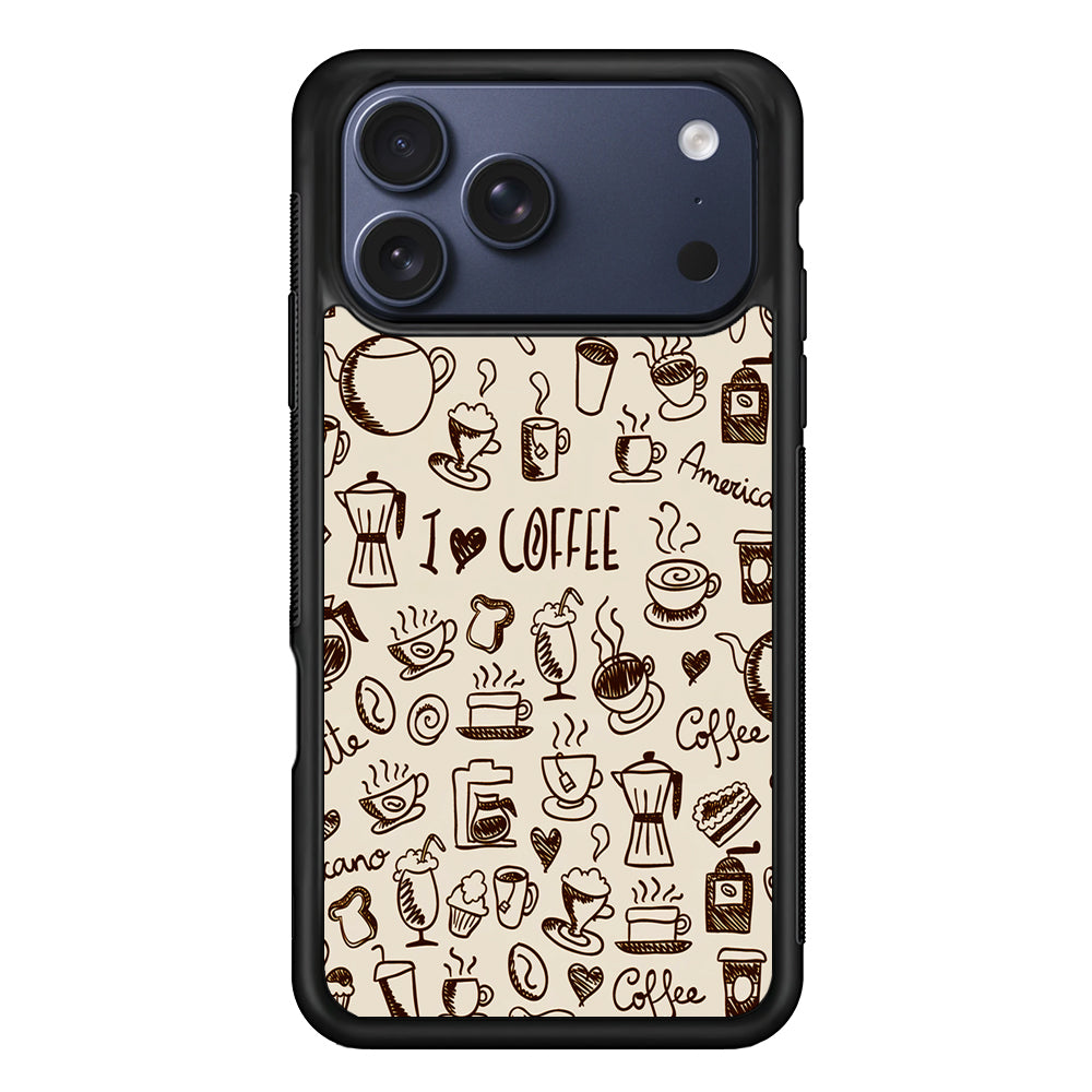 CoffeeTime Doodle iPhone 17 Pro Max Case - Xtracase