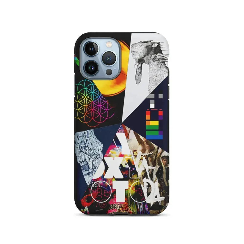 Coldplay Album Cover Collage iPhone 15 Pro Max Case-2 in 1 Tough Case-Xtracase