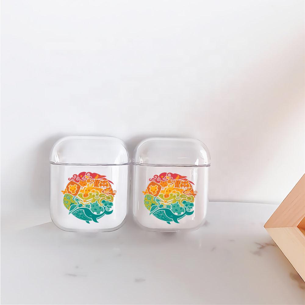 Collage of Nature Life Apple Airpods Clear Case-Xtracase