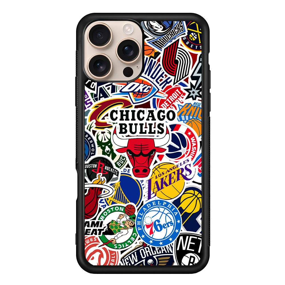 Collection of NBA Club logos iPhone 16 Pro Max Case - iPhone 16 Pro Max