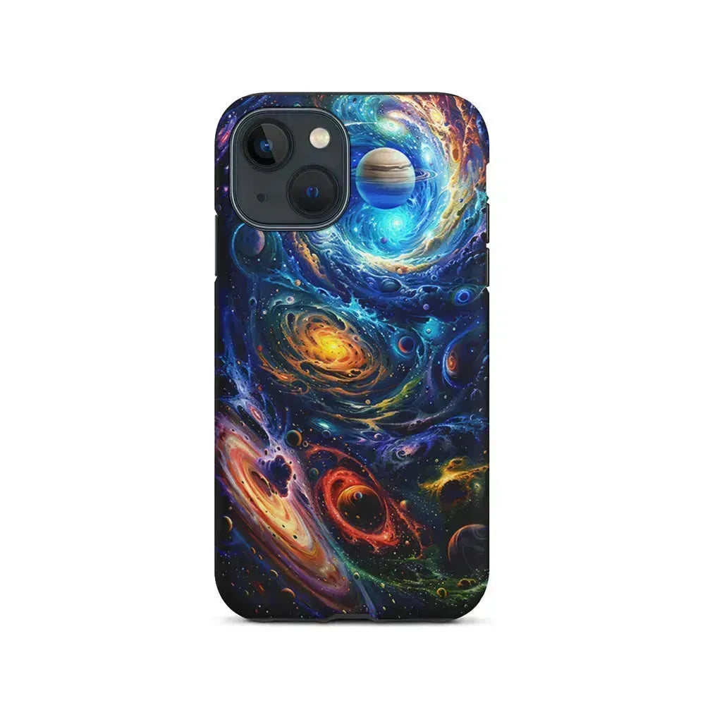 Colorful Galaxy Big Universe iPhone 13 Mini Case-2 in 1 Tough Case-Xtracase