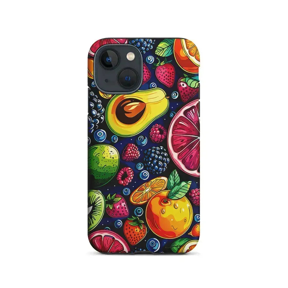 Colorful Mixed Sweet Fruits iPhone 13 Mini Case-2 in 1 Tough Case-Xtracase