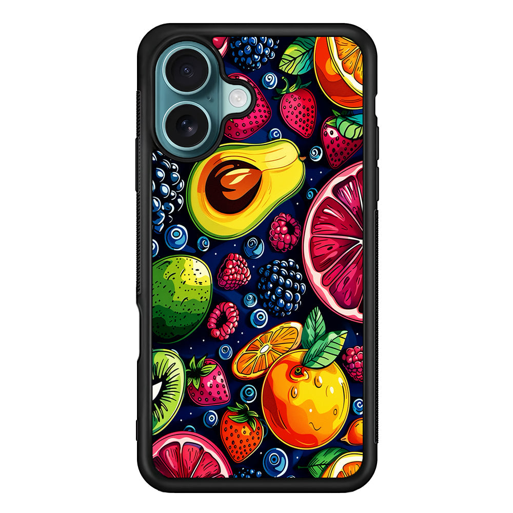 Colorful Mixed Sweet Fruits iPhone 16 Plus Case - Xtracase