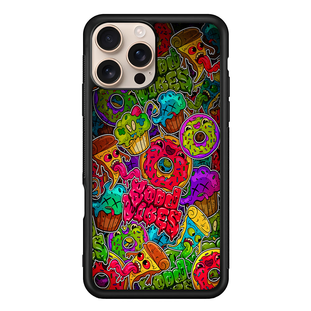 Colorful Scary Food Doodle iPhone 16 Pro Case - iPhone 16 Pro