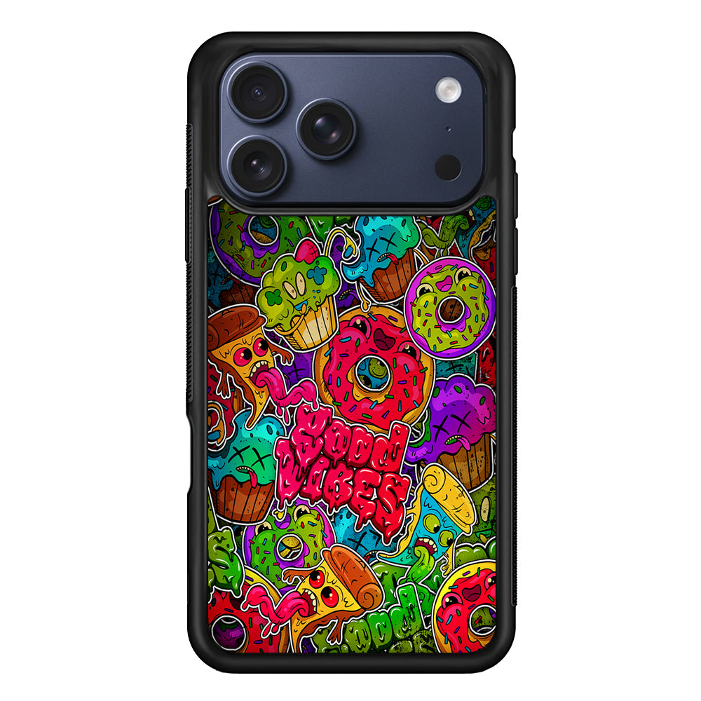 Colorful Scary Food Doodle iPhone 17 Pro Max Case - Xtracase