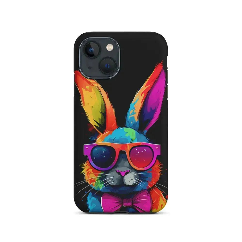 Cool Bunny With Sunglasses iPhone 13 Mini Case-2 in 1 Tough Case-Xtracase